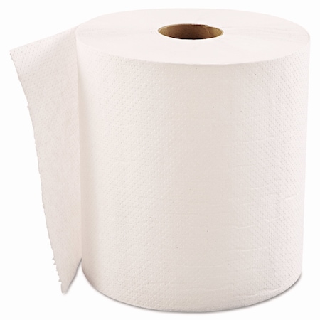 Gen Hardwound Paper Towels, 1 Ply, Continuous Roll Sheets, 600 ft, White, 12 PK GENHWTWHI